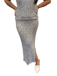 Luster Sequin Maxi Skirt