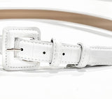 White Croc Belt