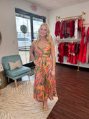 Sunset Ridge Pleated Midi Dress