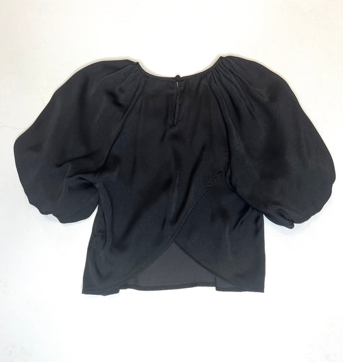 Nadia Balloon Sleeve Criss Cross Back Detail Versatile Top