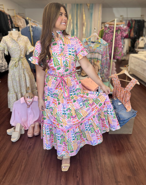 Lena Petal Parade Floral Poplin Maxi Dress