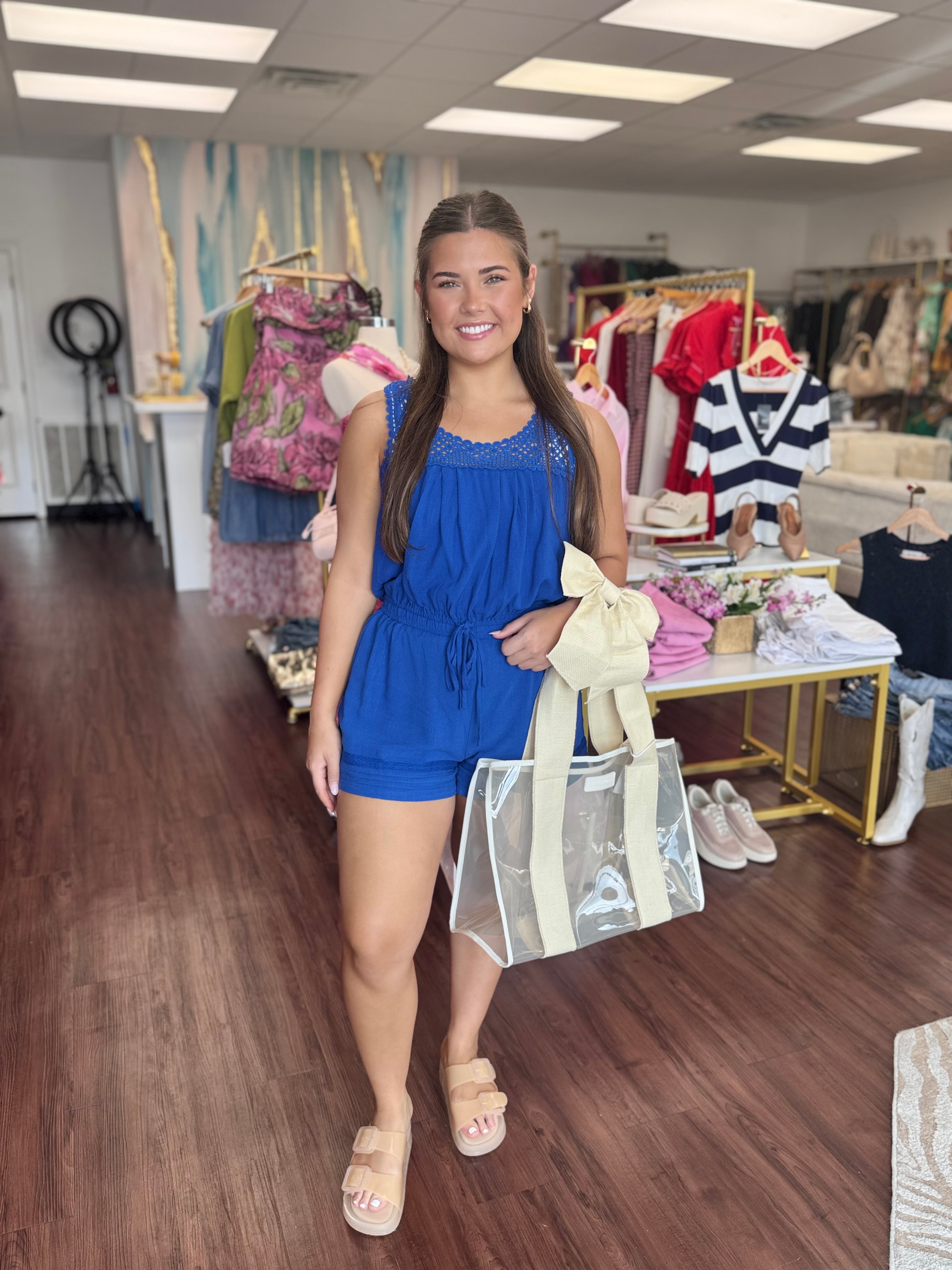 Sugarloaf Crochet Yoke Sleeveless Top