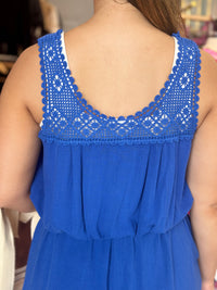 Sugarloaf Crochet Yoke Sleeveless Top