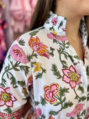 Kim Pink Chinoiserie Maxi Dress