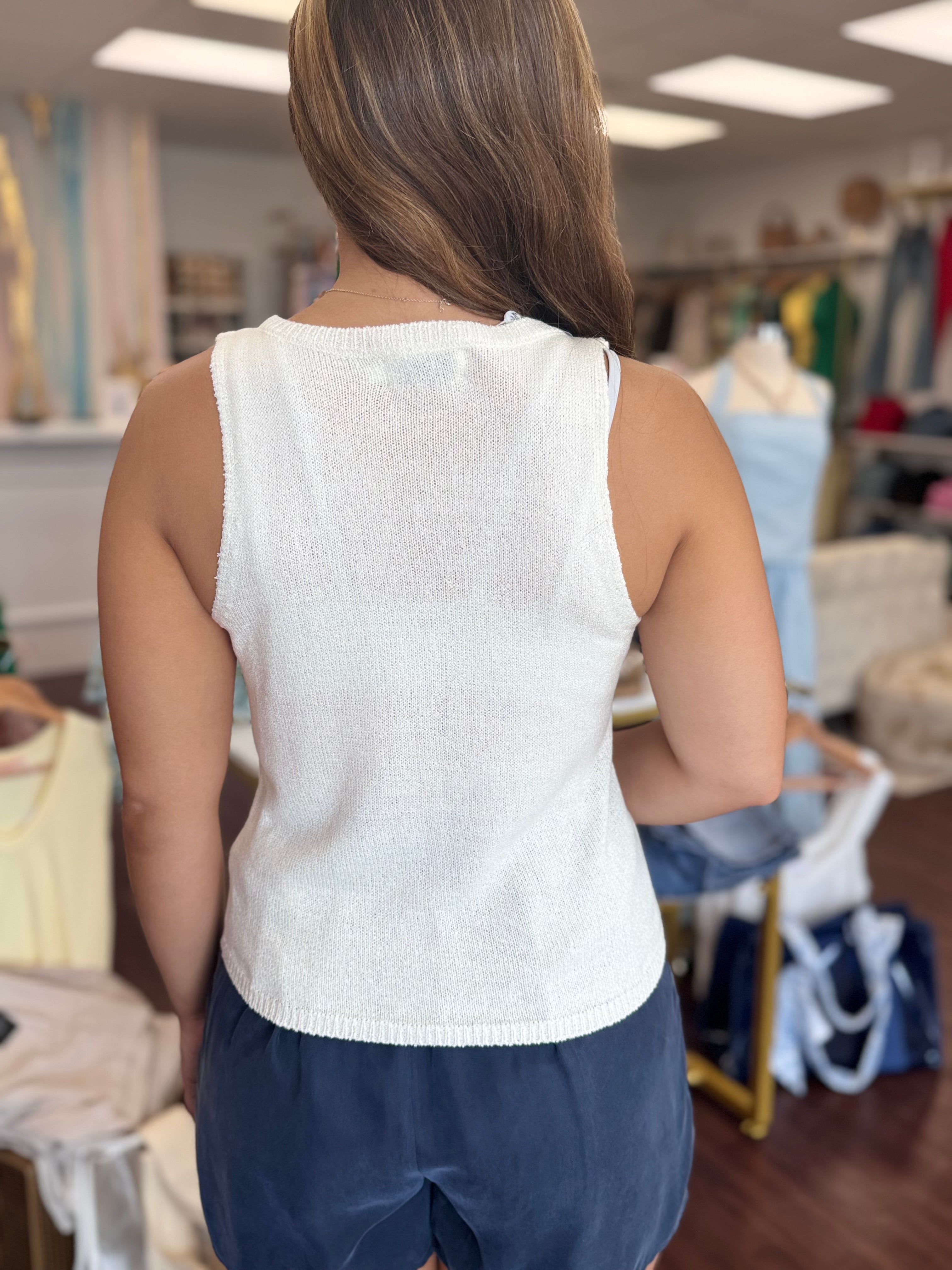 American Flag Sweater Tank