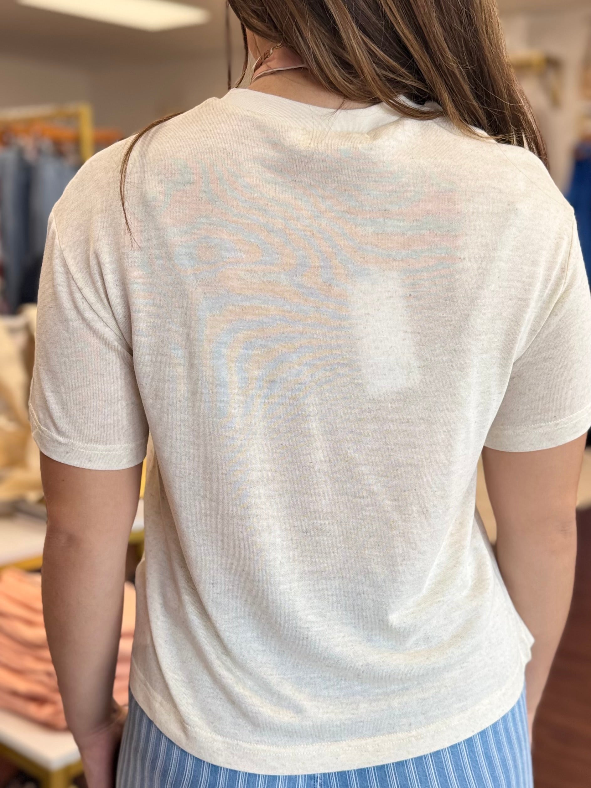 Oatmeal Relaxed Fit Short Sleeve Pocket Tee