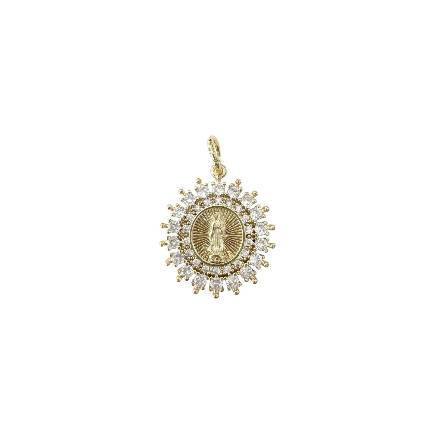 Pave Saint Scarf Charm