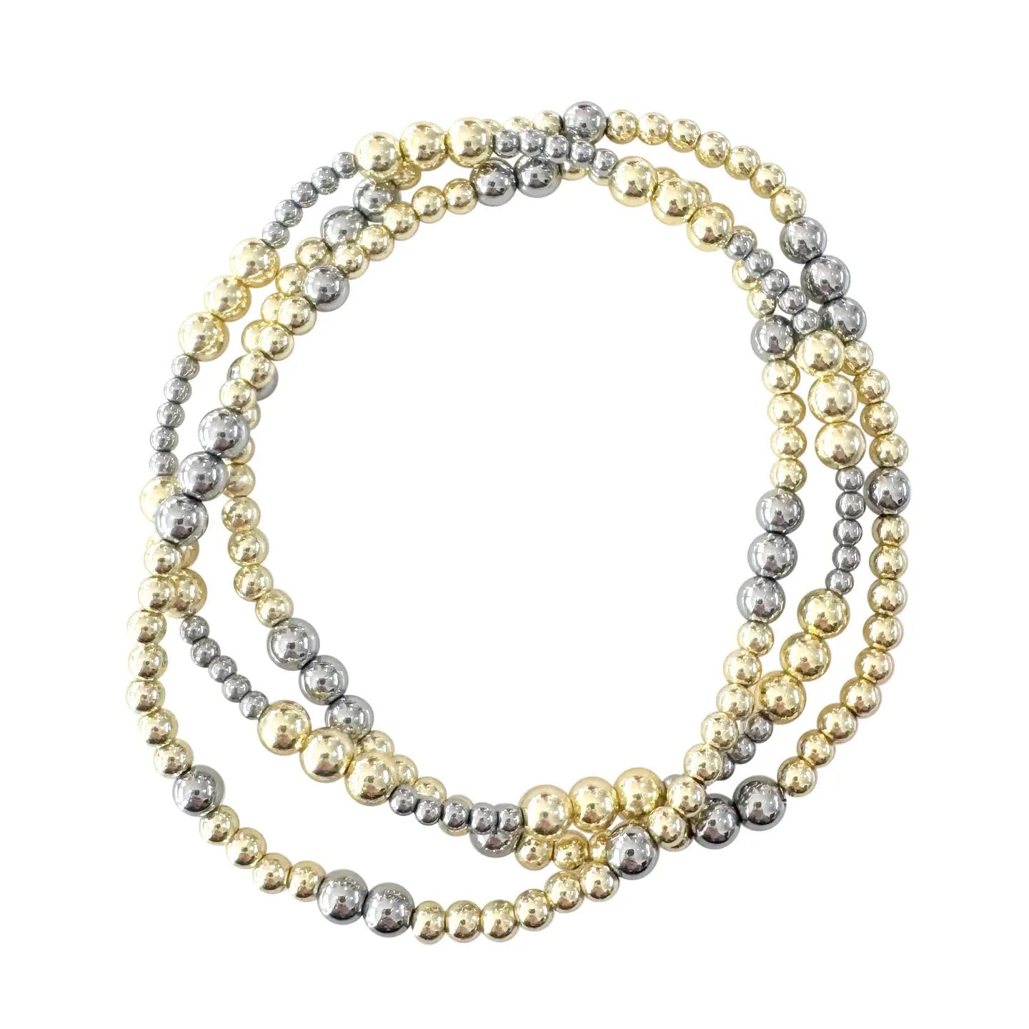 Mixed Metal Beaded Bracelet