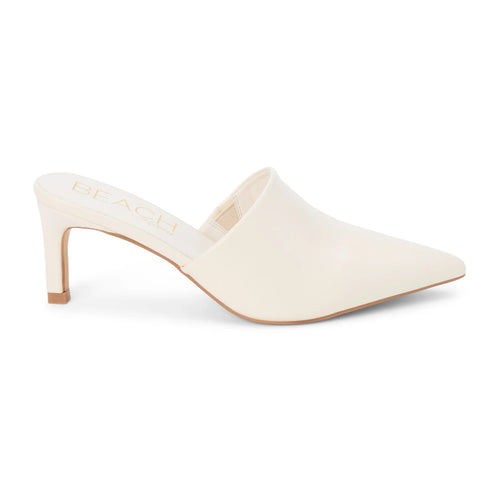 Garret Ivory Kitten Heel Mule