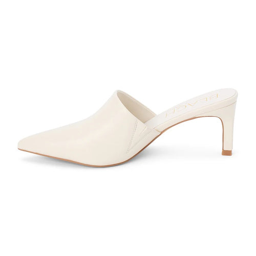 Garret Ivory Kitten Heel Mule