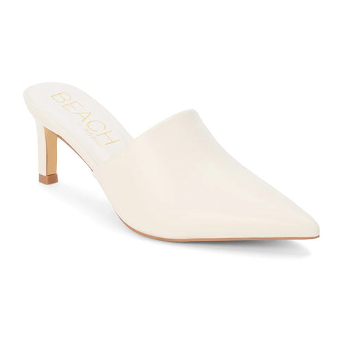 Garret Ivory Kitten Heel Mule