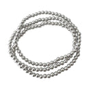 Large Silver Beaded Bracelet