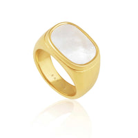 Mother Of Pearl Signet Ring | Adore Boutique women's clothing & accessories