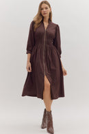 Cinched Waist Midi