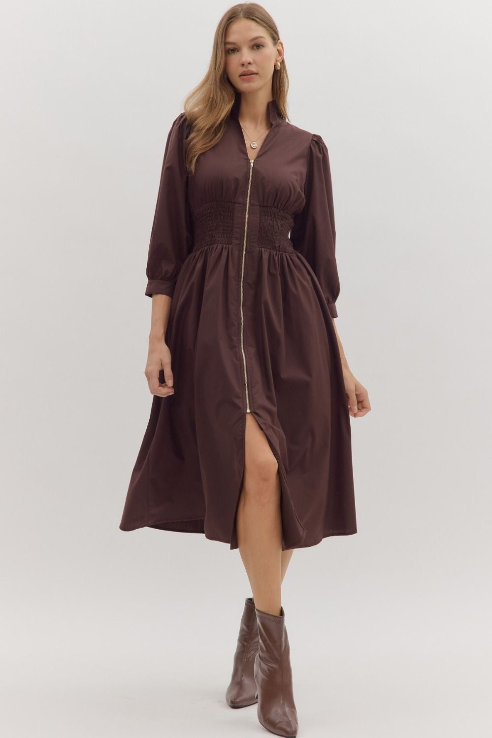 Cinched Waist Midi