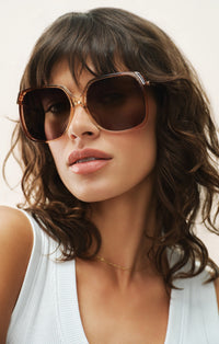 Riviera Oversized Polarized Sunglasses | Natural Gradient