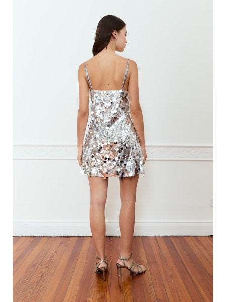 Larix Stretch Sequin Adjustable Strap Bodycon Mini Dress