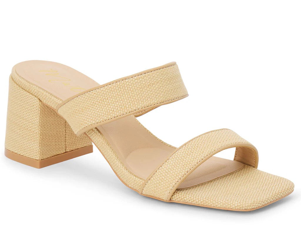 Wyeth Raffia Block Heel Sandal