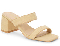 Wyeth Raffia Block Heel Sandal