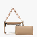 Jessica Clear Crossbody - Taupe