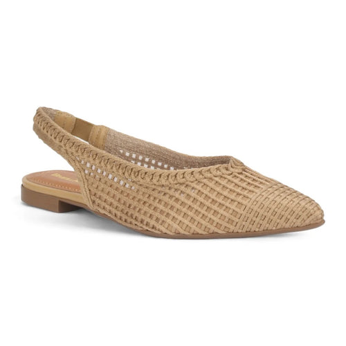 Sandra Crochet Woven Slingback Pointed Toe Flat