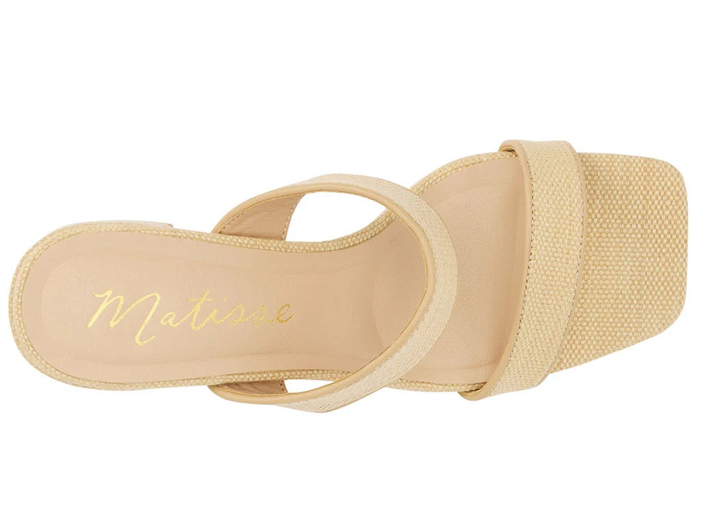 Wyeth Raffia Block Heel Sandal
