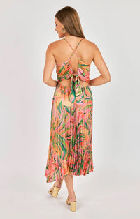 Sunset Ridge Pleated Midi Dress