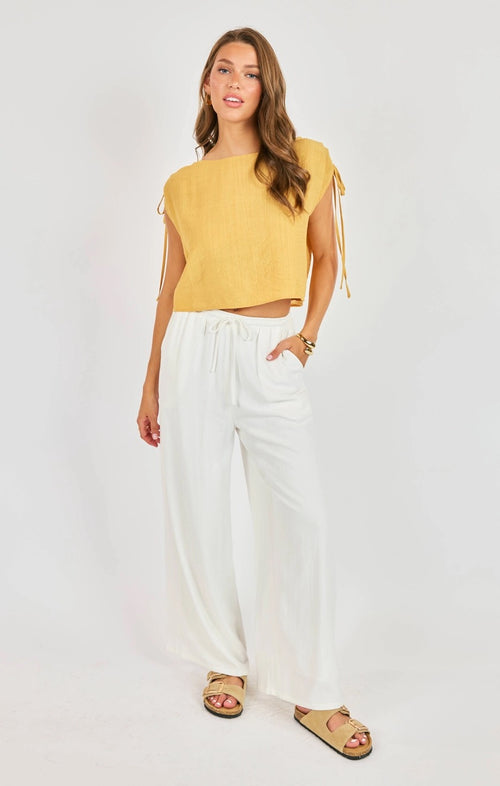 Sugarloaf Wide Leg Linen Pant | Matching Set