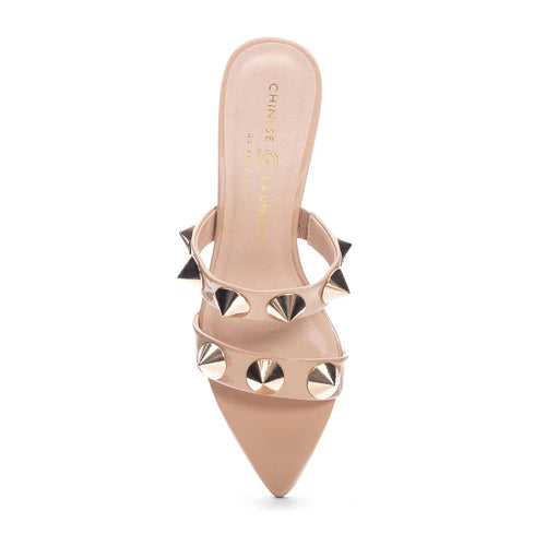 Yarley Pointed Toe Vamp Strap Slide Sandal