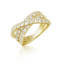 Rachel Criss Cross Pave Ring