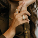 Rachel Criss Cross Pave Ring