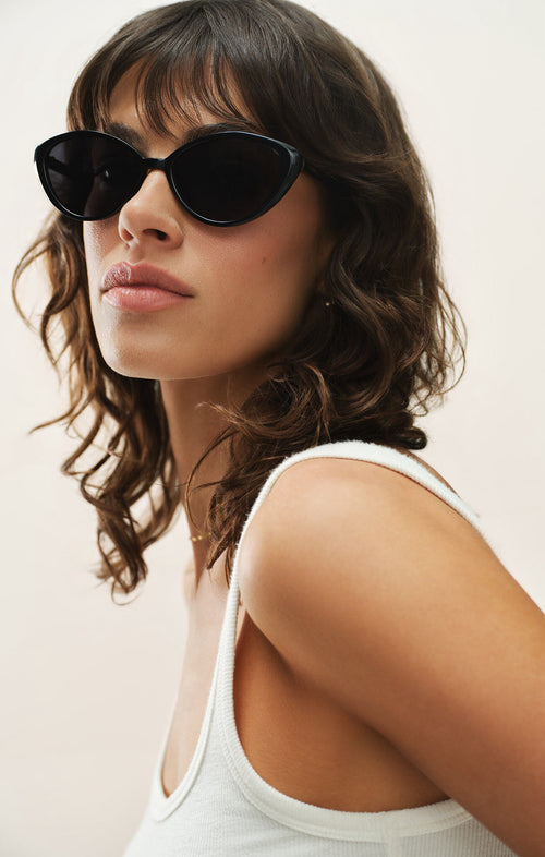 Nouveau Polarized Sunglasses | Black + Tortoise