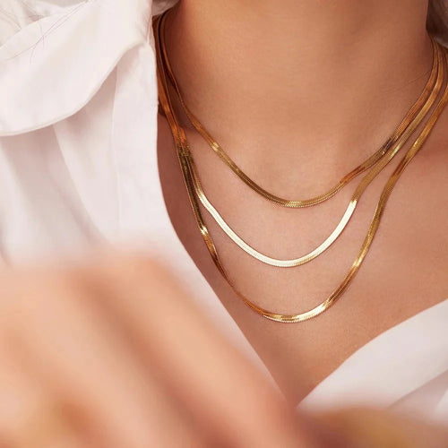 Penelope Multi Layered Gold Chain Necklace | 3 Layers