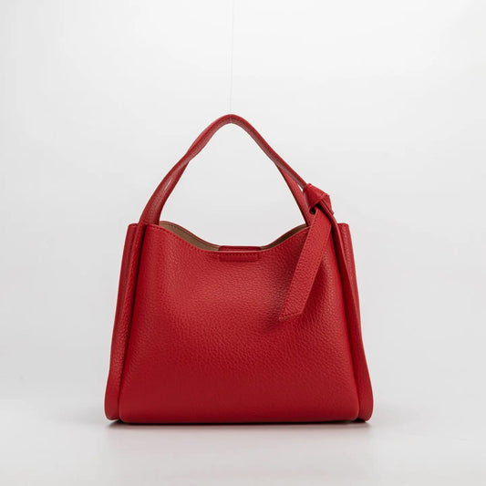 Felicity Red Recycled Vegan Top Handle Bag