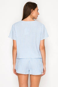 Blue Gauze Stripe Set
