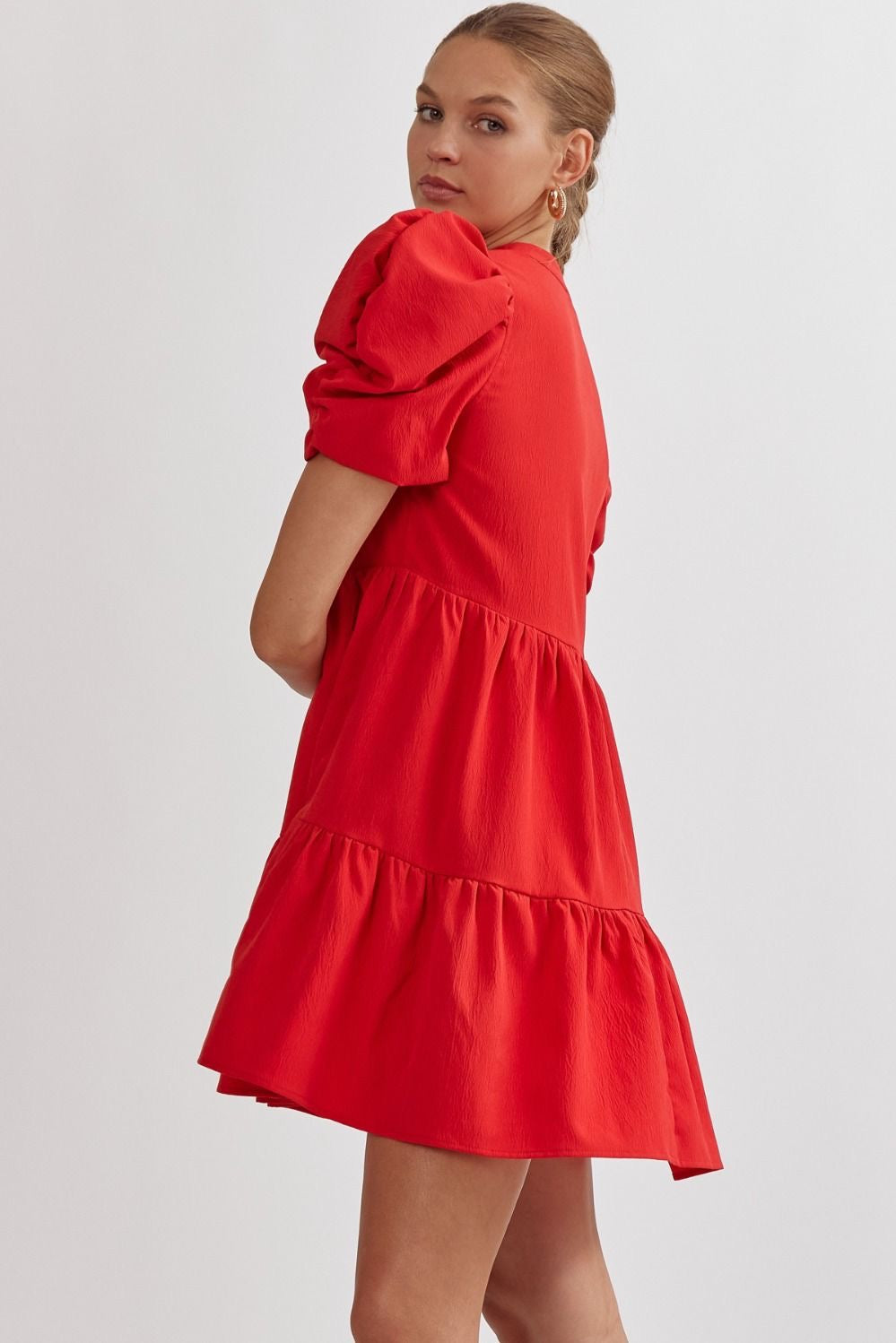 Ruched Sleeve Mini