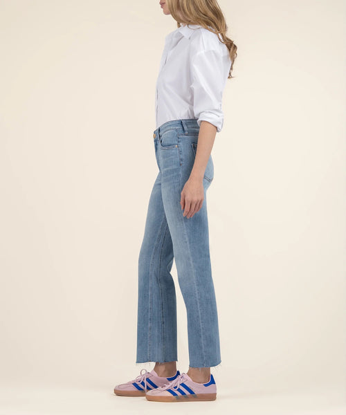 Kelsey High Rise Fab AB Ankle Flare Jean in Honest Medium Wash