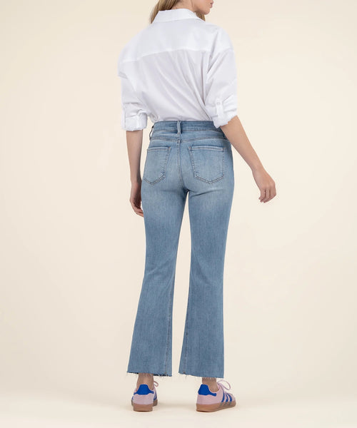 Kelsey High Rise Fab AB Ankle Flare Jean in Honest Medium Wash