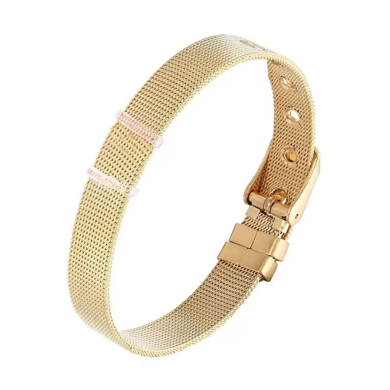 Gold Mesh Slider Bracelet