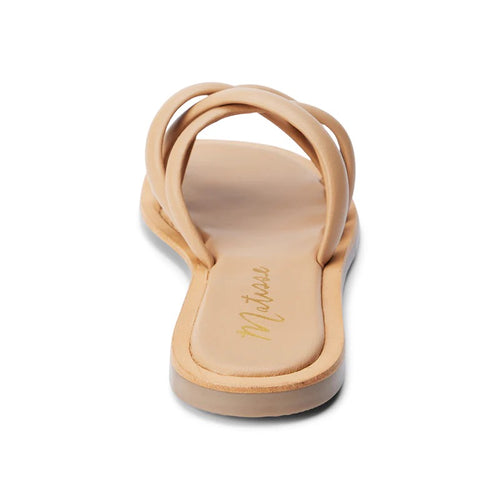 Roy Padded Criss Cross Leather Slide Sandal