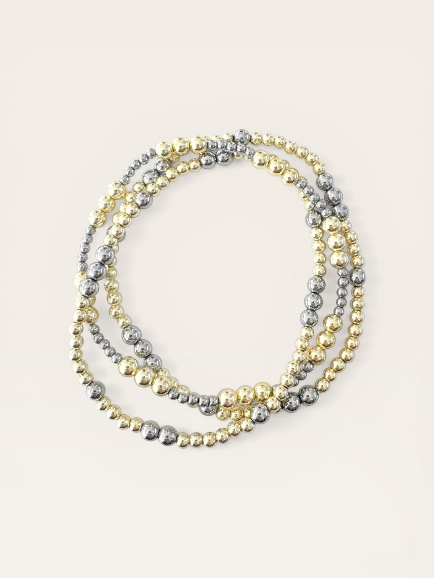 Mixed Metal Beaded Bracelet