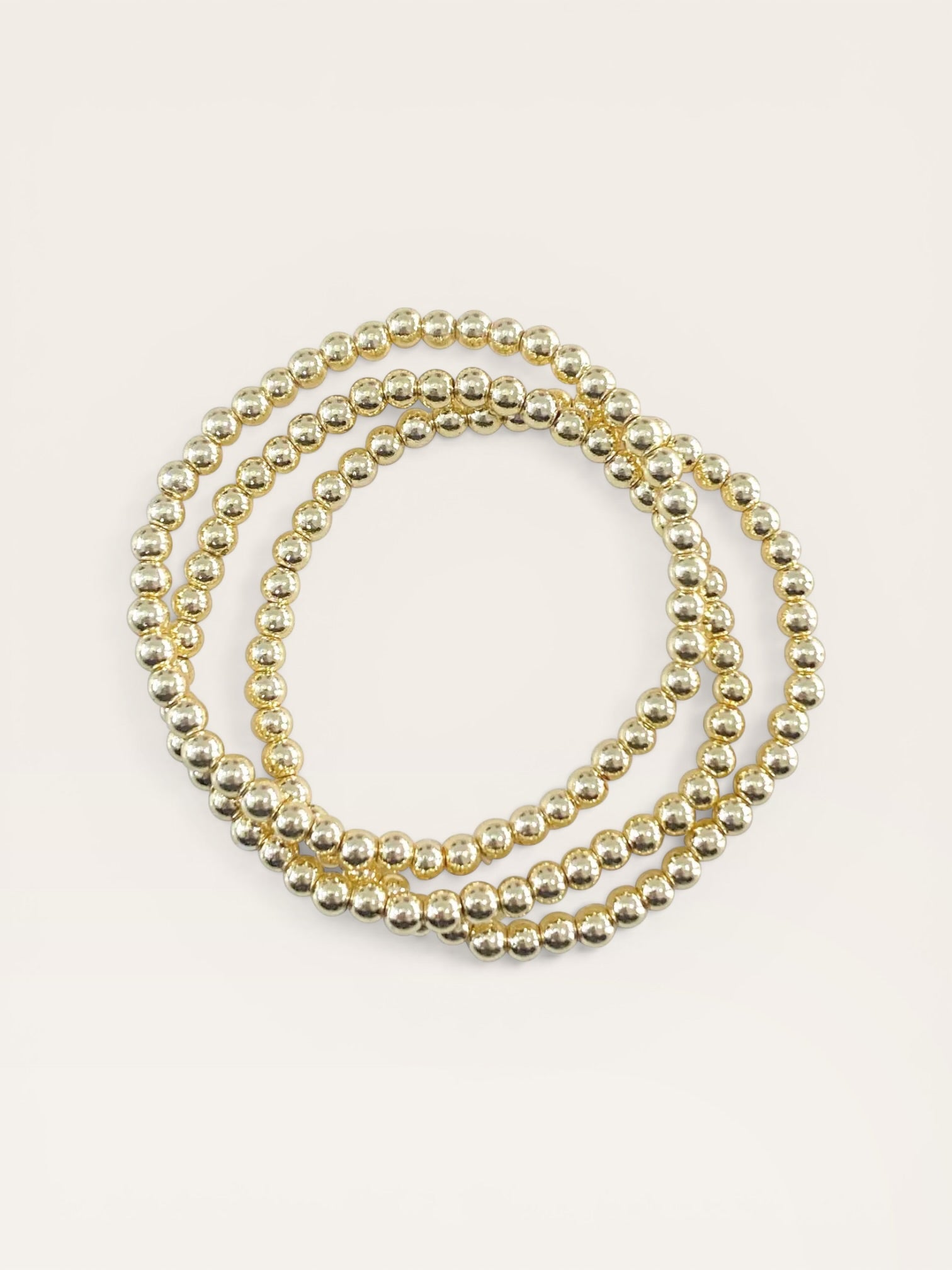 Large Gold Beaded Bracelet