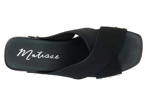 Venice Suede Crisscross Banded Stud Detail Platform Sandal