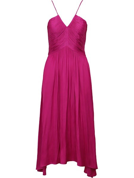 Magenta Claudine Dress