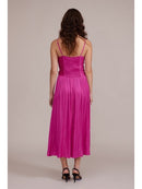 Magenta Claudine Dress