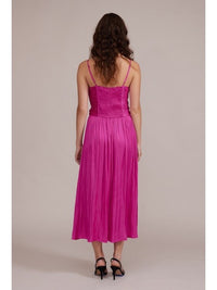 Magenta Claudine Dress