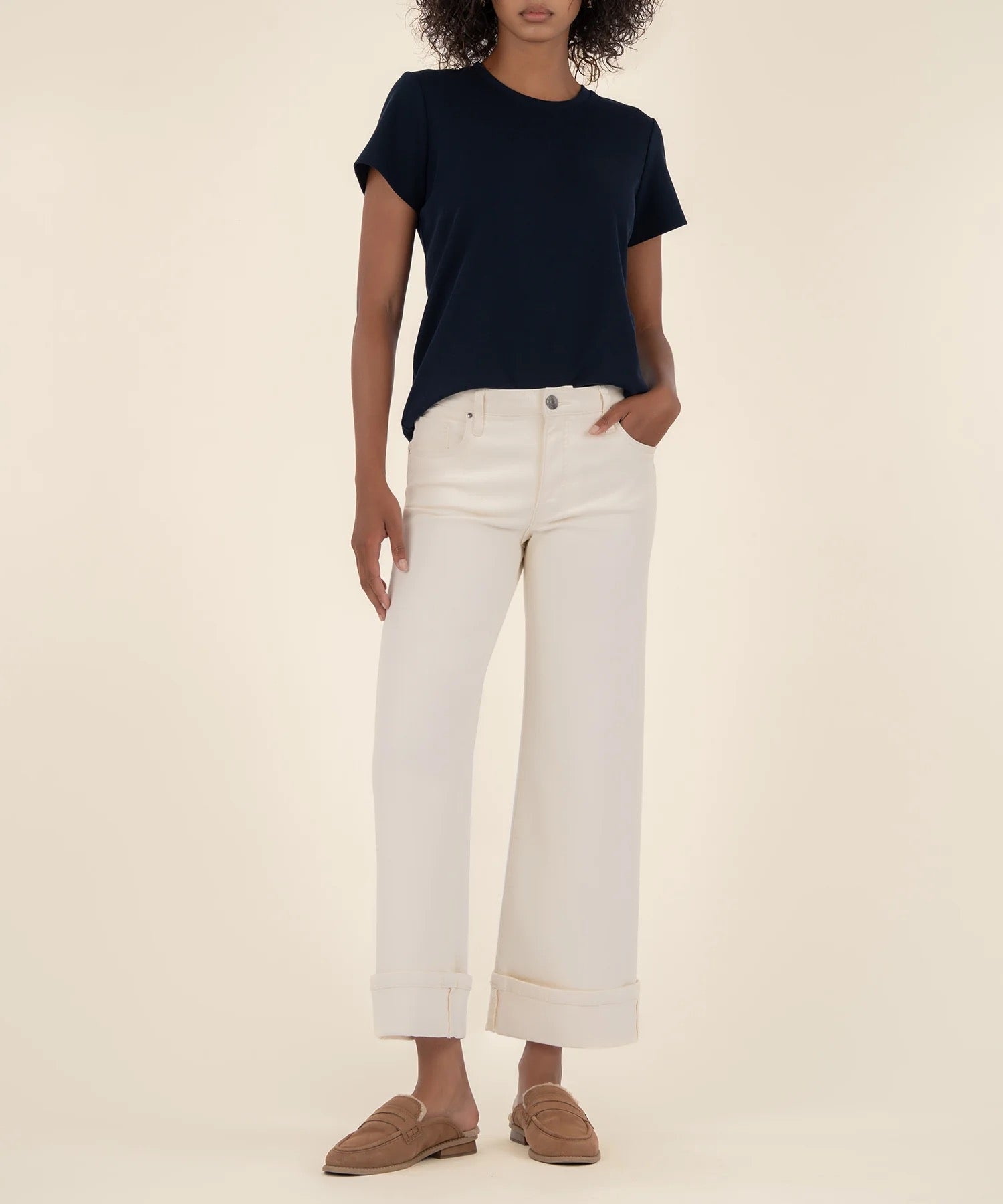 Meg HR Fab AB Wide Leg - Candle