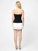 Azra Strapless Pleat Mini Dress