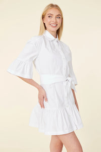 Poplin Ruffle Dress