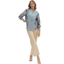 Chambray Floral Print Top